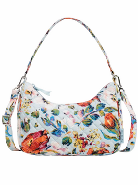 NEW Vera Bradley Frannie Crescent Crossbody Convertible Bag Sea Air Floral